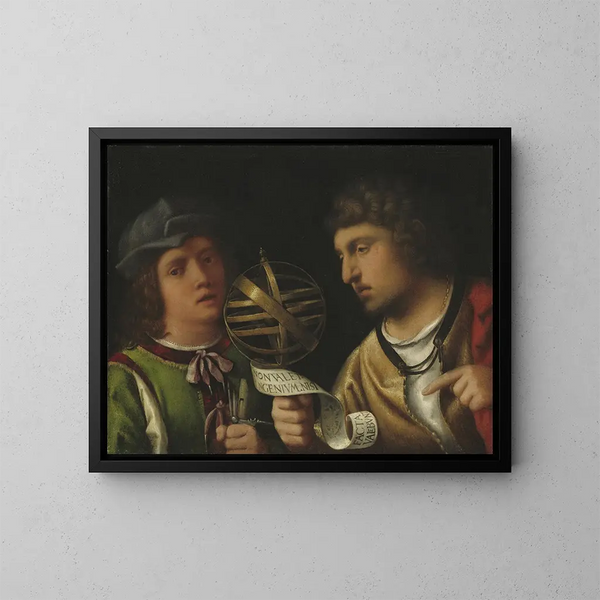 Giovanni Borgherini and his tutor - Giorgione — framed artwork on a wall