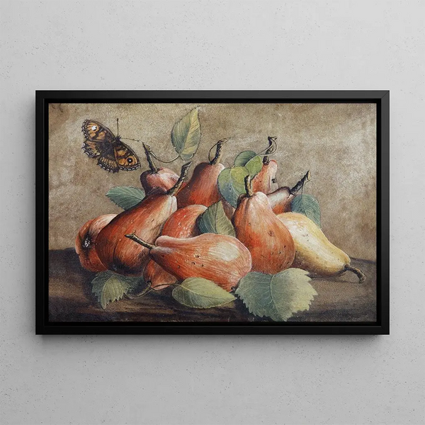 Giovanna Garzoni - Stillleben Mit Birnen Und Einem Schmetterling.webp