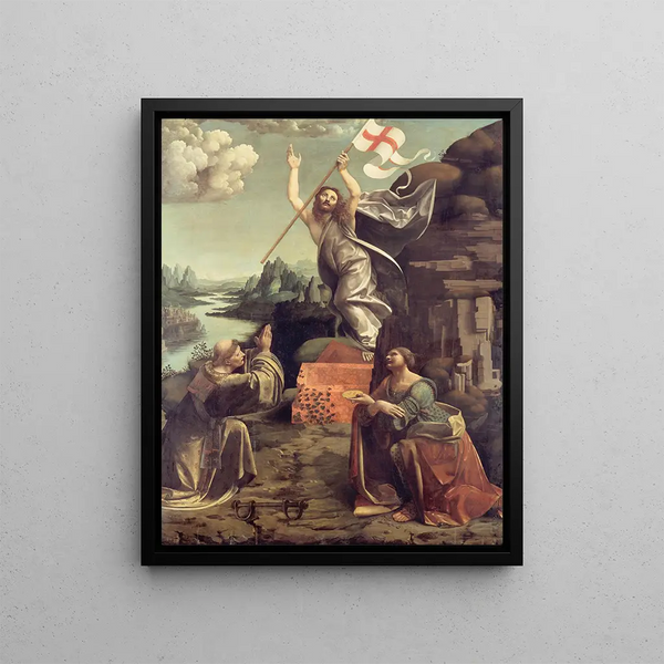 Giovanni Antonio Boltraffio - The Resurrection of Christ with the Saint Leonard of Noblac and Lucia.webp