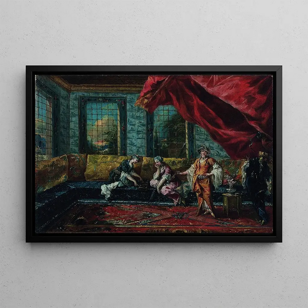 Giovanni Antonio Guardi - Two Odalisques Playing Mancala in the Harem.webp