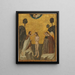 Het doopsel van Christus - Giovanni Baronzio — ingelijst kunstwerk aan de muur