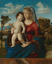 Maagd met Kind in een landschap - Giovanni Battista Cima da Conegliano — weergave van het kunstwerk