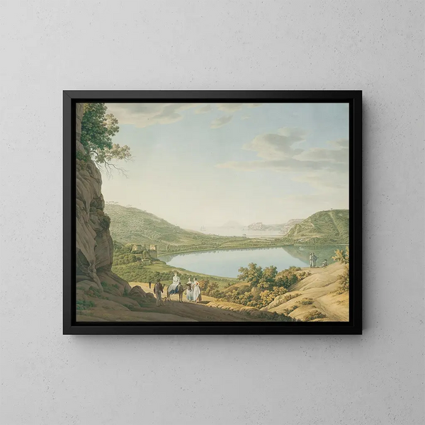 Lac d'Averne - Giovanni Battista Lusieri — framed artwork on a wall