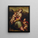 De Maagd met Kind en Sint-Jan de Doper als kind - Giovanni Battista Naldini — ingelijst kunstwerk aan de muur