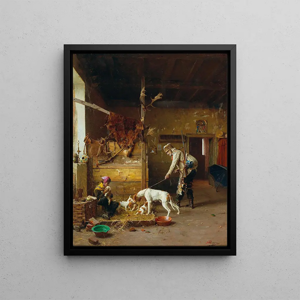 Giovanni Battista Quadrone - Off to the hunt mattinata di caccia.webp