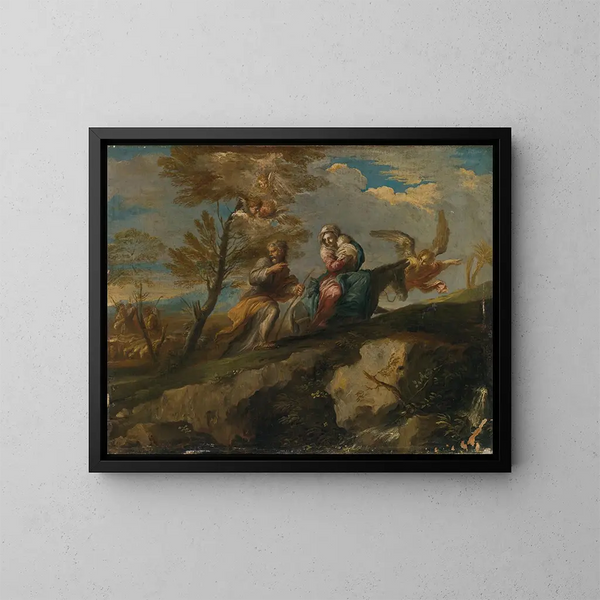 De Vlucht naar Egypte - Giovanni Battista Ranieri Del Pace — ingelijst kunstwerk aan de muur