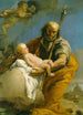 Sint Jozef en het Kind Jezus - Giovanni Battista Tiepolo — weergave van het kunstwerk