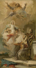 L'Onbevlekte Ontvangenis Schilderij Joachim en Anna die de Maagd Maria van God de Vader ontvangen - Giovanni Battista Tiepolo — weergave van het kunstwerk