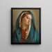 La Madone de face et vêtue d'un manteau bleu - Giovanni Battista Tiepolo — ingelijst kunstwerk aan de muur