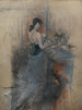 Aan de haard - Giovanni Boldini — weergave van het kunstwerk