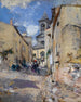 Kerk op het platteland - Giovanni Boldini — weergave van het kunstwerk