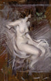 Nu de jonge vrouw zittend Nu parelkleuren - Giovanni Boldini — weergave van het kunstwerk
