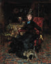 Dame zittend met kat - Giovanni Boldini — weergave van het kunstwerk