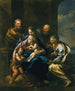 Maria en het kind met de heiligen - Giovanni Domenico Ferretti — weergave van het kunstwerk