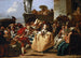 Carnaval scène of Het menuet - Giovanni Domenico Tiepolo — weergave van het kunstwerk