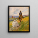 Buttero te paard en witte muilezel - Giovanni Fattori — ingelijst kunstwerk aan de muur