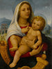 van het Madonna en Kind in een landschap - Giovanni Francesco Caroto — weergave van het kunstwerk