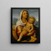 van het Madonna en Kind in een landschap - Giovanni Francesco Caroto — ingelijst kunstwerk aan de muur