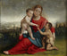 van het Madonna en Kind met Kind Jean - Giovanni Francesco Caroto — weergave van het kunstwerk