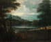 Landschap met herders in rust - Giovanni Francesco Grimaldi — weergave van het kunstwerk