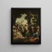 Saturnus en de muzeën - Giovanni Francesco Romanelli — ingelijst kunstwerk aan de muur