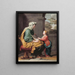 L'éducation de la Vierge Marie - Giovanni Francesco Romanelli — framed artwork on a wall