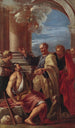 Esquisse pour Sainte Marie de la Victoire Milan 1 Pierre guérit un infirme - Giovanni Ghisolfi — weergave van het kunstwerk