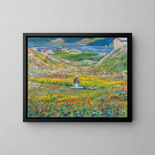 Vallée en fleurs - Giovanni Giacometti — framed artwork on a wall