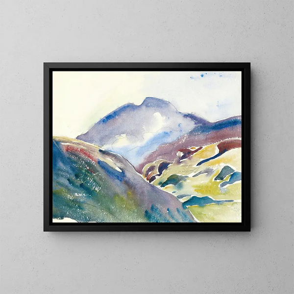 High Mountain Landscape Painting - Giovanni Giacometti — framed artwork on a wall