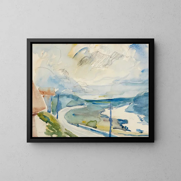 Morning in Maloja - Giovanni Giacometti — framed artwork on a wall