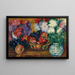 Natuurstilleven met asters, appels en druiven - Giovanni Giacometti — ingelijst kunstwerk aan de muur