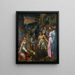De verrijzenis van Lazarus - Giovanni Girolamo Muziano — ingelijst kunstwerk aan de muur
