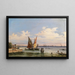Panorama schilderij van de lagune met het eiland Sant'Elena en de Lido op de achtergrond - Giovanni Grubacs — ingelijst kunstwerk aan de muur