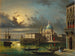 La Punta della Dogana et Santa Maria della Salute à Venise au clair de lune - Giovanni Grubacs — weergave van het kunstwerk