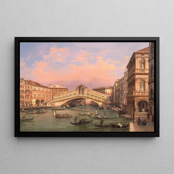 Giovanni Grubacs - Venice A View Of The Rialto Bridge.webp