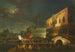 Venise, een feest op de Piazzetta 's nachts - Giovanni Grubacs — weergave van het kunstwerk