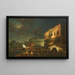 Venise, een feest op de Piazzetta 's nachts - Giovanni Grubacs — ingelijst kunstwerk aan de muur