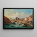 Venetië, de Rialtobrug in Venetië - Giovanni Grubacs — ingelijst kunstwerk aan de muur
