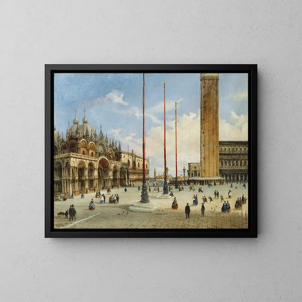Vue van Venetië - Giovanni Grubacs — ingelijst kunstwerk aan de muur