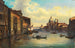 Venetië, het Groot Kanaal met Santa Maria della Salute en Punta della Dogana op de achtergrond - Giovanni Grubacs — weergave van het kunstwerk