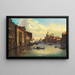 Venetië, het Groot Kanaal met Santa Maria della Salute en Punta della Dogana op de achtergrond - Giovanni Grubacs — ingelijst kunstwerk aan de muur