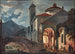 Figuren bij de ingang van een kerk - Giovanni Migliara — weergave van het kunstwerk