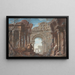 Caprice architectuur met een monumentale boog - Giovanni Niccolò Servandoni — ingelijst kunstwerk aan de muur