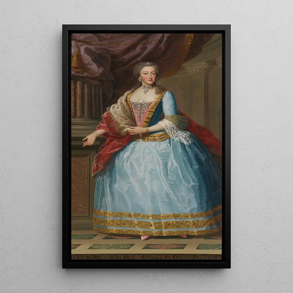 Portrait of Elisabeth of Lorraine - Giovanni Panealbo — framed artwork on a wall