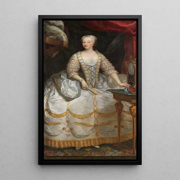 Portrait Painting of Polyxène de Hesse-Rheinfels-Rotenburg 1706-1735 - Giovanni Panealbo — framed artwork on a wall