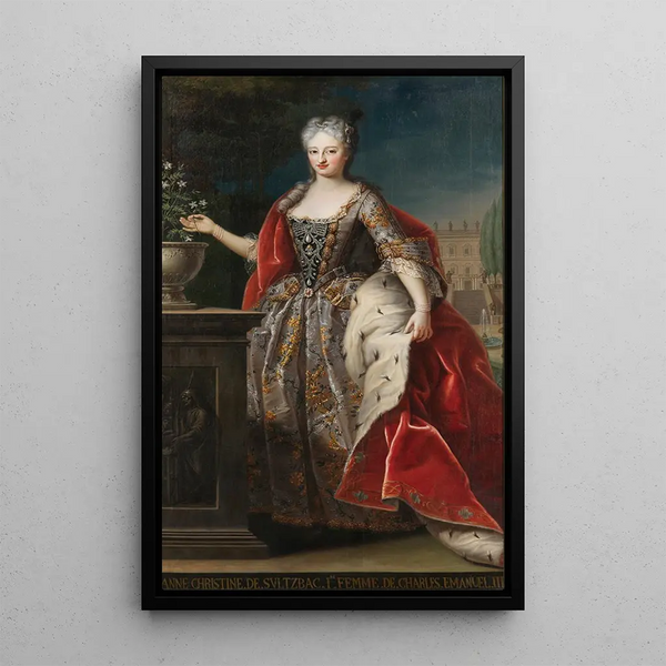 Portrait of Anne Christine of Sulzbach 1704-1723 - Giovanni Panealbo — framed artwork on a wall