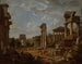 Een grilligheid van het Romeinse Forum - Giovanni Paolo Panini — weergave van het kunstwerk