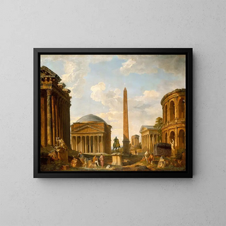 Giovanni Paolo Panini - Roman Capriccio The Pantheon and Other Monuments.webp