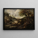 Figuren in een bebost landschap - Giovanni Peruzzini — ingelijst kunstwerk aan de muur