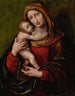 van het Madonna en Kind schilderij - Giovanni Pietro Rizzi Pedrini — weergave van het kunstwerk